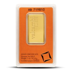 1 oz Valcambi Gold Bar For Sale (New w/ Assay)