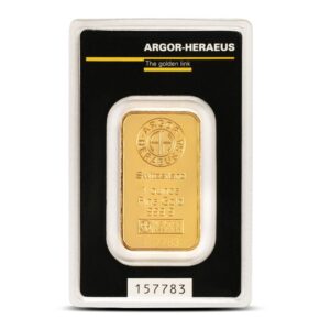 1 oz Argor Heraeus Kinebar Gold Bar (New w/ Assay)