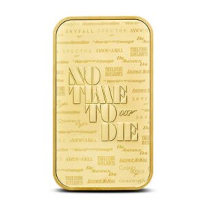 Buy 1 oz British James Bond No Time to Die Gold Bar (New w/ Assay)