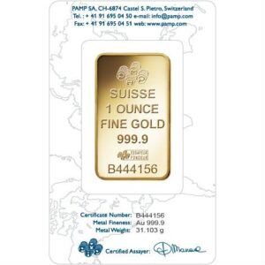 1 oz PAMP Suisse Fortuna Gold Bar (New w/ Assay)