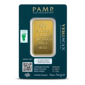 Buy 1 oz PAMP Suisse Lady Fortuna Veriscan 45th Anniversary Gold Bar (New w/ Assay)