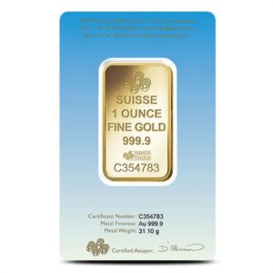 1 oz Pamp Suisse Ka Bah Mecca Gold Bar (New w/ Assay)