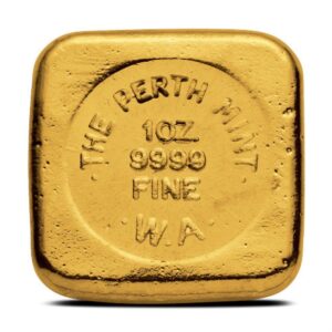 Buy 1 oz Perth Mint Cast Gold Bar (New)