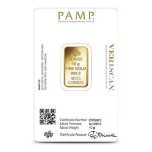 10 Gram PAMP Suisse Fortuna Veriscan Gold Bar (New w/ Assay)