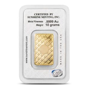 Buy 10 Gram Sunshine Gold Bar (New w/ Assay, MintMark SI)