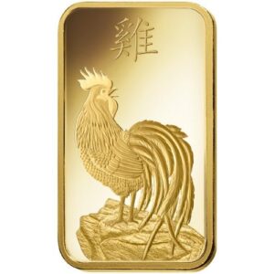 100 Gram PAMP Suisse Lunar Rooster Gold Bar (New w/ Assay)