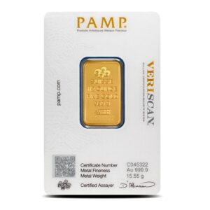 1/2 oz PAMP Suisse Fortuna Veriscan Gold Bar (New w/ Assay)