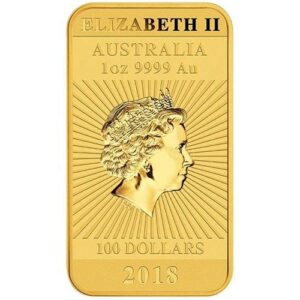 2018 1 oz Australian Rectangular Gold Dragon Coin (BU)