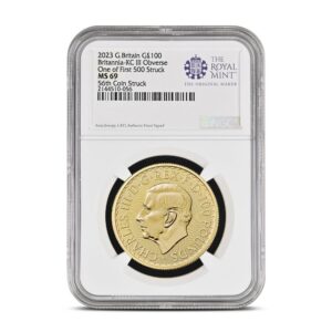 2023 1 oz British Gold Britannia Coin NGC MS69 (First 500 Struck, King Charles Obverse)