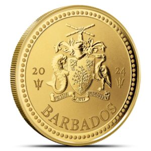 2024 1 oz Barbados Gold Trident Coin (BU)