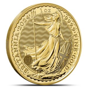 2024 1 oz British Gold Britannia Tube (BU, 10 Coins)