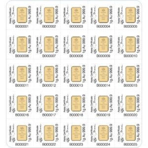 25 Gram PAMP Suisse Divisible Gold Bar (New w/ Assay, 25×1)