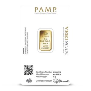 Buy 5 Gram PAMP Suisse Fortuna Veriscan Gold Bar (New w/ Assay)