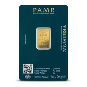 Buy 5 Gram PAMP Suisse Lady Fortuna Veriscan 45th Anniversary Gold Bar (New w/ Assay)