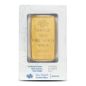 50 Gram PAMP Suisse Rosa Gold Bar (New w/ Assay)