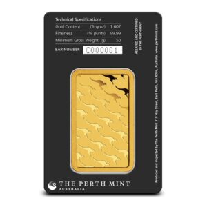 Buy 50 Gram Perth Mint Gold Bar (New w/ Assay)