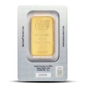 50 Gram The Holy Land Mint Gold Bar (New w/ Assay)