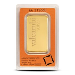 Buy 50 Gram Valcambi Gold Bar (New w/ Assay)