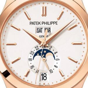 Buy Patek Philippe 5396R-011 Complications Annual Calendar Moon Phases Rose Gold Silver Dial