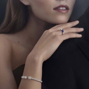 Buy Joséphine Duo Éternel ring – White gold, sapphire, diamonds