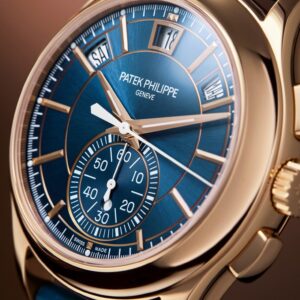 Buy Patek Philippe 5905R-010 Complications Flyback Chronograph Annual Calendar Rose Gold Blue Dial