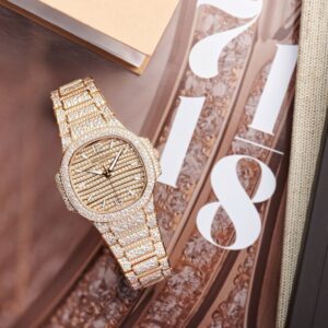 Buy Patek Philippe 7118/1450R-001 Nautilus Ladies Rose Gold/Diamond Paved