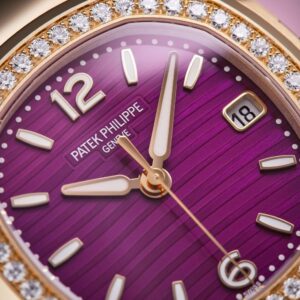 Buy Patek Philippe 7010/1R-013 Nautilus Date Sweep Seconds Quartz Rose Gold/Diamonds Lacquered Purple Dial – BRAND NEW