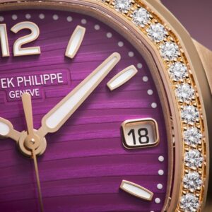 Buy Patek Philippe 7010R-013 Nautilus Date Sweep Seconds Quartz Rose Gold/Diamonds Lacquered Purple Dial Fabric Strap – BRAND NEW